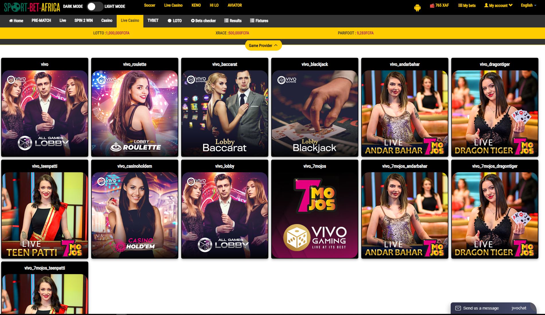 Xbetting System Live Casino